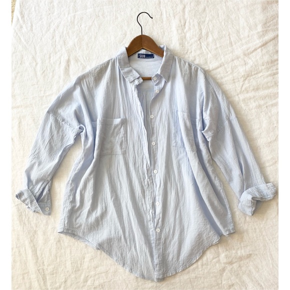 SUM Oversized Button Down Blouse - Picture 5 of 9